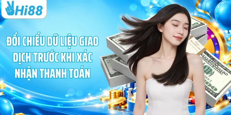 Đối chiếu dữ liệu giao dịch trước khi xác nhận thanh toán