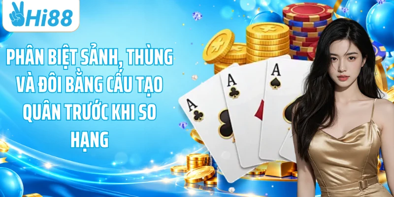 Phân biệt sảnh, thùng và đôi bằng cấu tạo quân trước khi so hạng